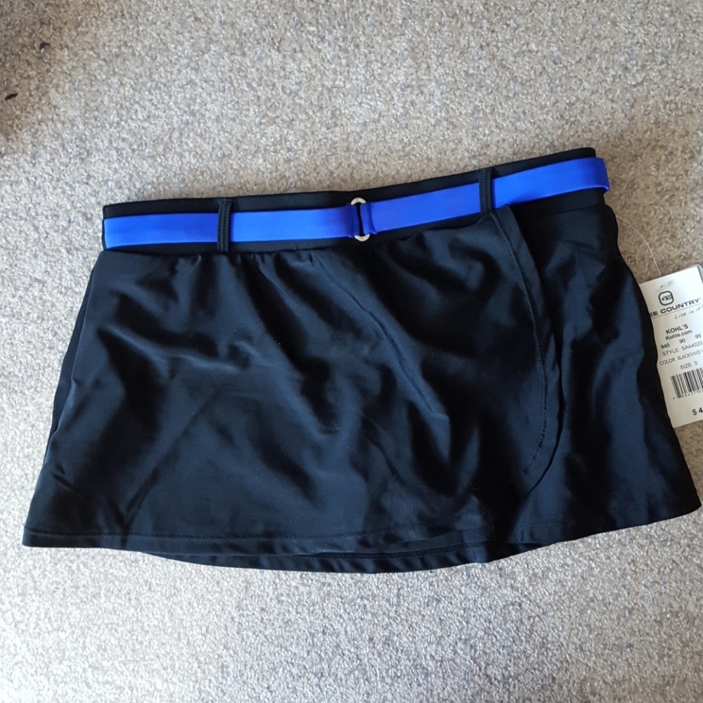 Black and violet swimsuit skirt